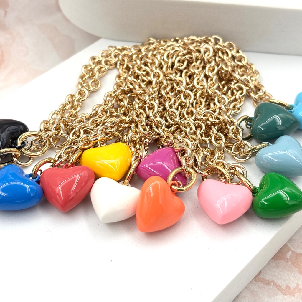 Roxanne Assoulin The Mini Puffy Heart Charm Bracelet Gold Yellow 58$